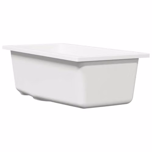 vidaXL White Granite Composite Rectangular Kitchen Sink, W/D/H: 44 x 21 x 14 cm – 1