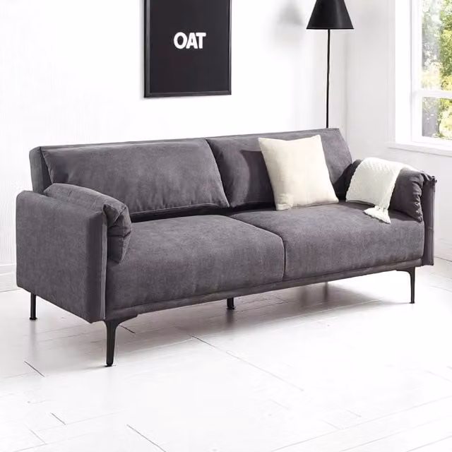 OAT Home Padstow 3 Seater Click Clack Sofa Bed in Charcoal Grey