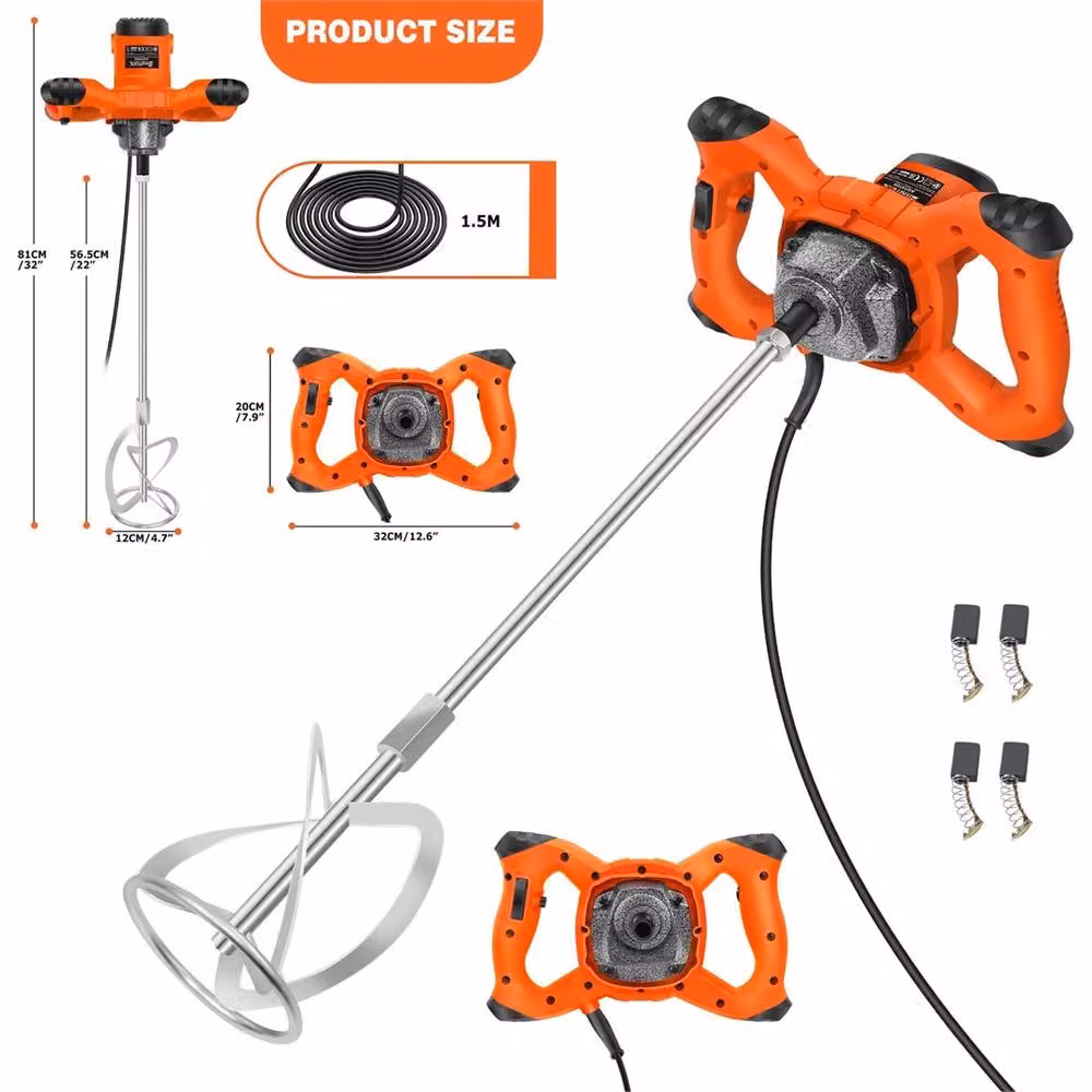 Nordara 5000W Handheld Electric Mixer in Orange – 5