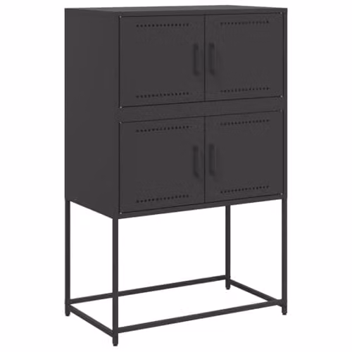 vidaXL Industrial Black Metal Sideboard, W/D/H: 68.5 x 38.5 x 107 cm – 1
