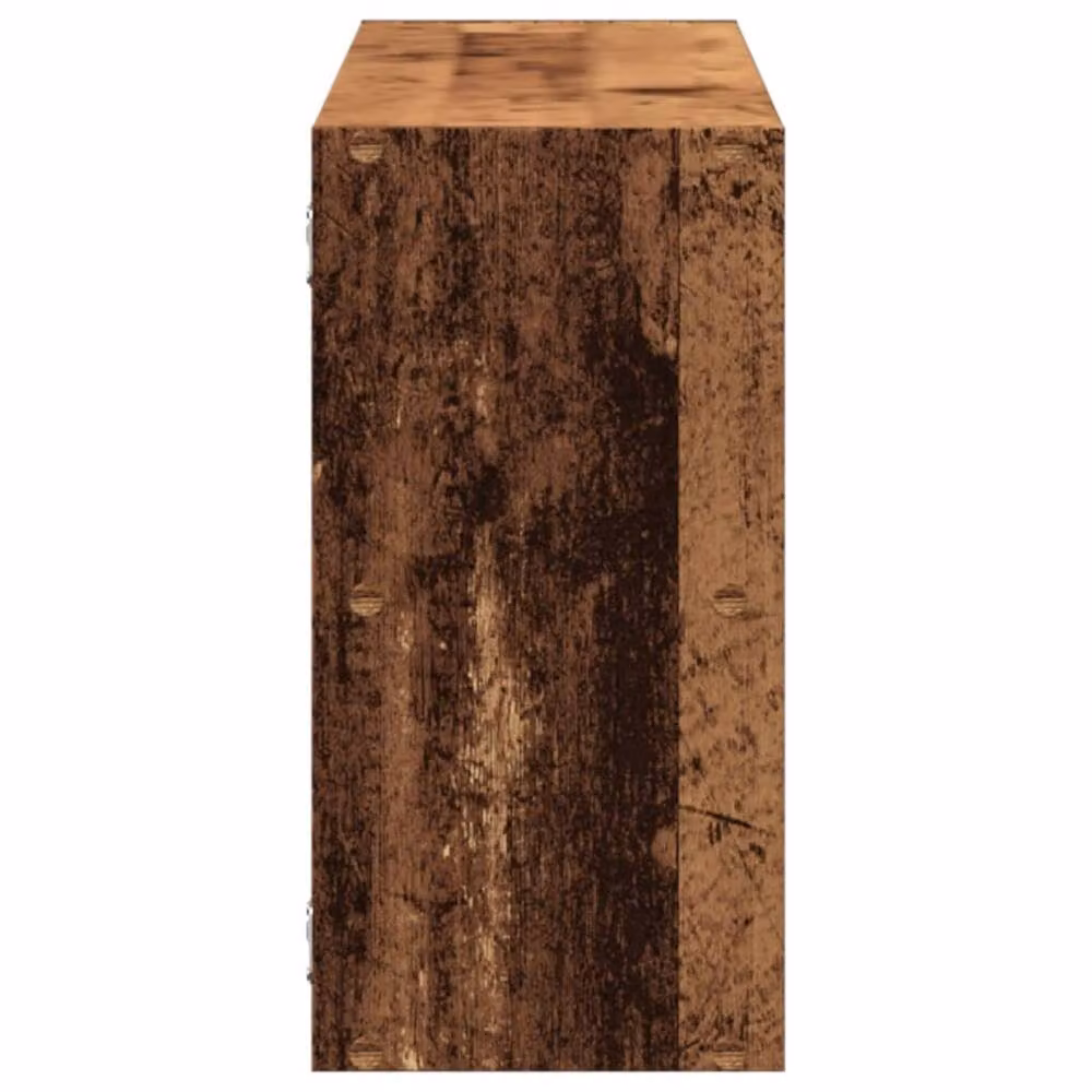 Berkfield Home Durable Wall Mounted Shelf in Old Wood Brown, W/D/H: 100 x 25 x 50 cm – 3
