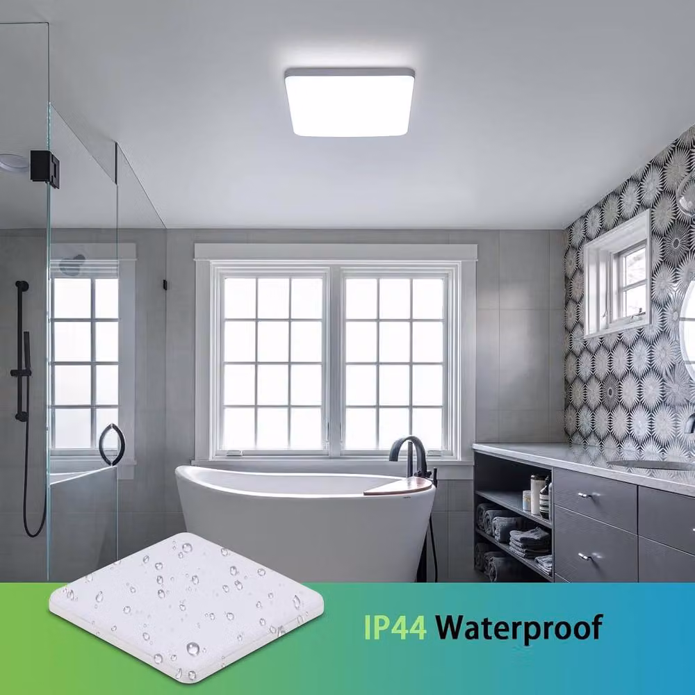 Goeco 36W Square LED Ceiling Light, 3.5 cm Ultra-Thin White LED Panel, 6500K Cool White – 3
