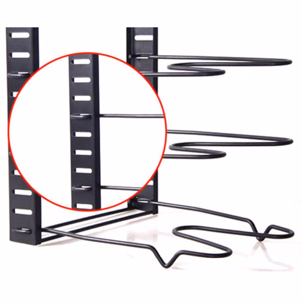 Garden Sanctuary 8-Tier Adjustable Metal Pan and Lid Organiser Rack in Black – 3