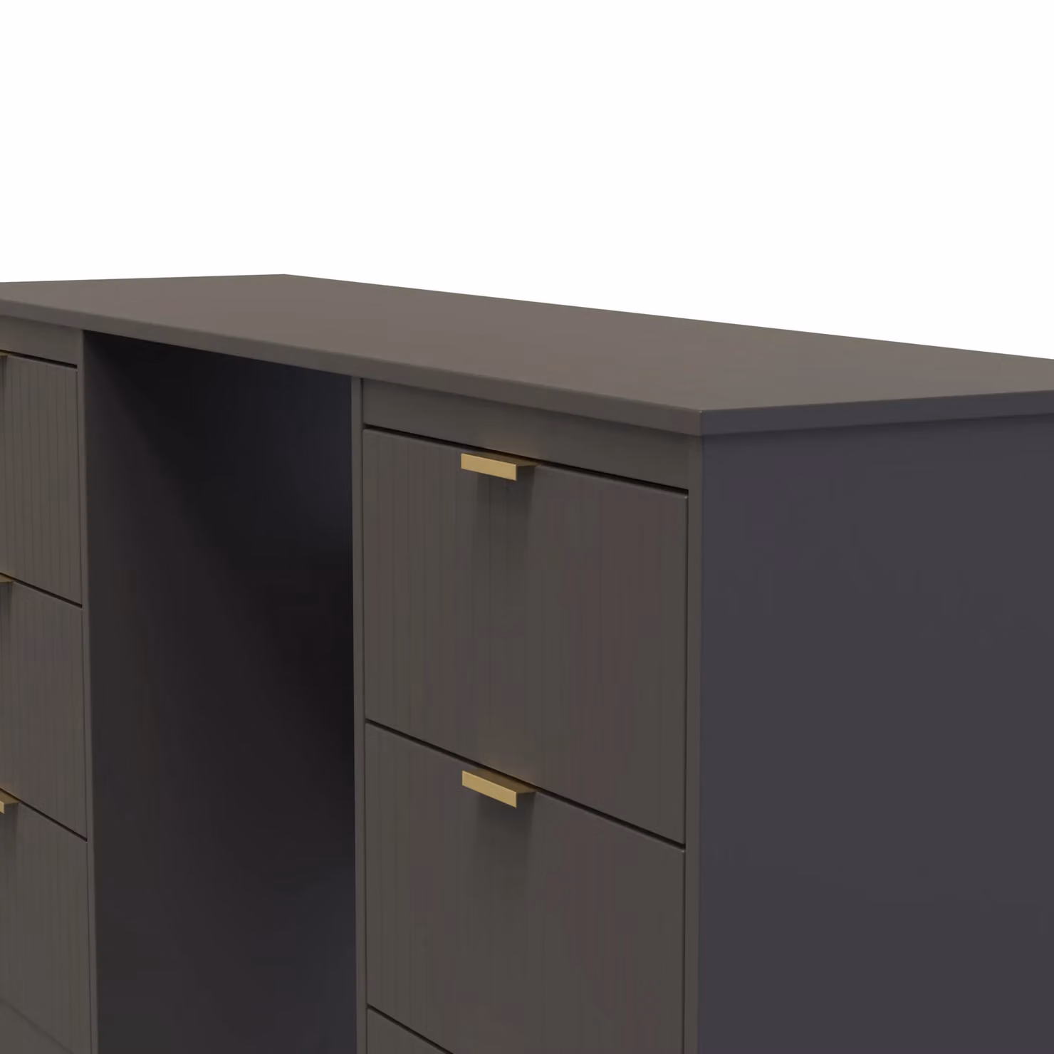 Ready Assembled 2 U Denver 6 Drawer Kneehole Desk in Dark Grey – 3