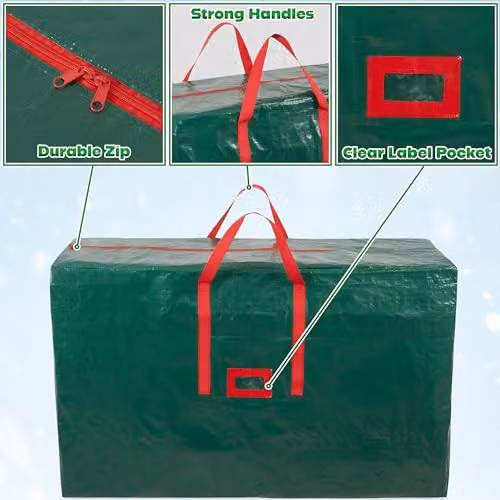 Deco Express Christmas Tree Storage Bag in Green, W/D/H: 38 x 76 x 38 cm – 3
