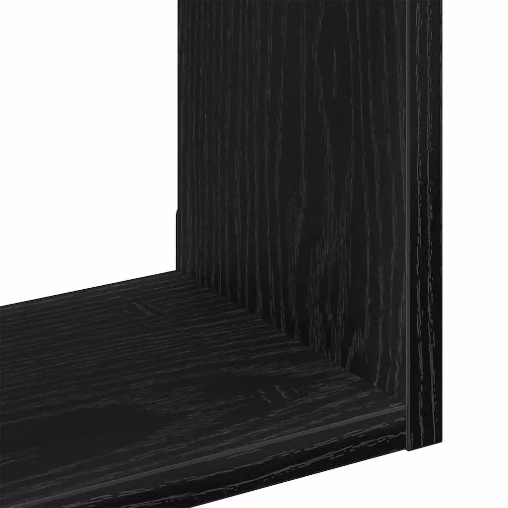 Berkfield Home Wall Shelf in Black Oak, W/D/H: 90 x 16 x 78 cm – 6