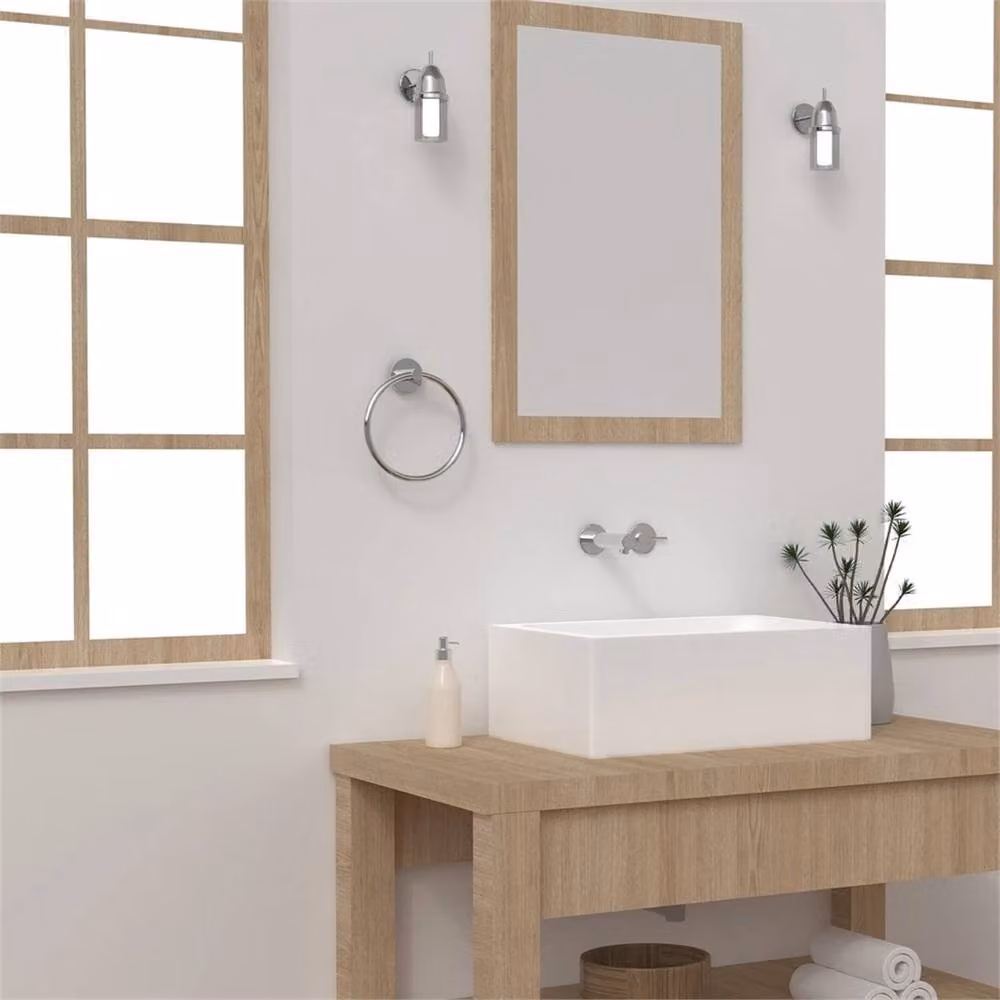 EONLION Wall Mounted Round Metal Towel Ring in Silver – 2