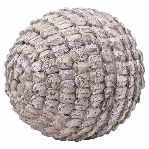 Love Lace Garda Decorative Large Ceramic Sphere in Multicolour and White