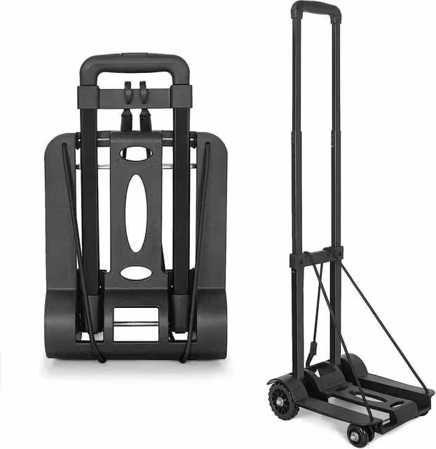 SPETLEK Collapsible Folding Hand Truck Dolly in Black, 75kg Capacity, W: 100 cm, D: 40 cm – 1