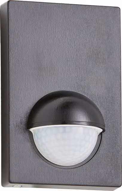 Litecraft Modern Black Brushed Effect Adjustable Outdoor PIR Motion Sensor