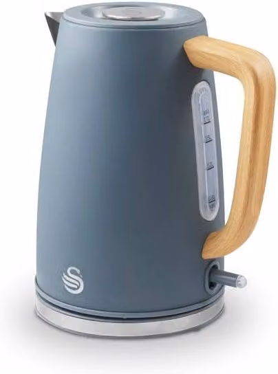 Swan Fjord 1.7l Jug Kettle in Grey with Auto Shut-off and Limescale Filter