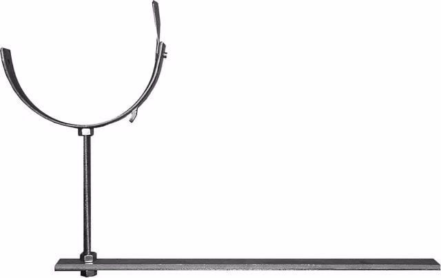 Coppa Gutta Titanium Zinc Silver Half Round Gutter Rise and Fall Bracket, 165mm