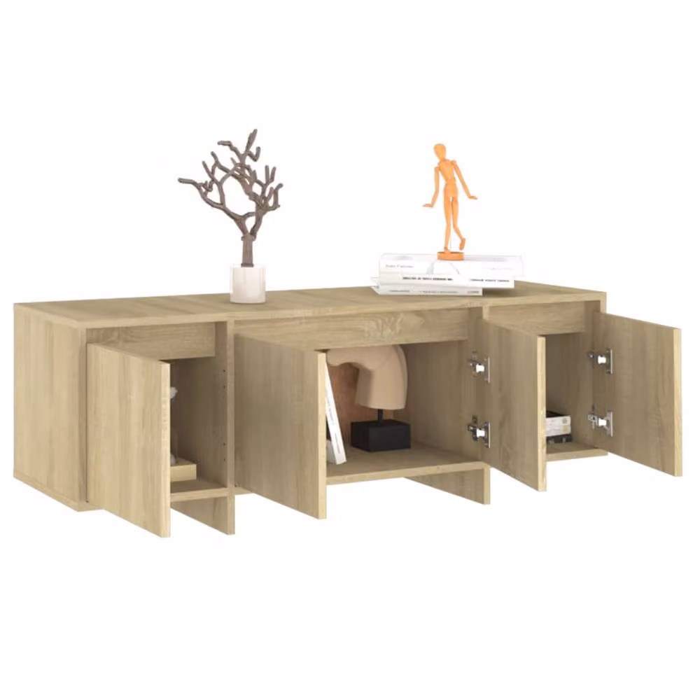 Berkfield Home Sonoma Oak TV Cabinet in Beige, W: 120 cm, D: 30 cm, H: 40.5 cm – 2