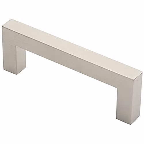 Loops Square Mitred Door Pull Handle in Brushed Silver Stainless Steel, 169 x 19 mm