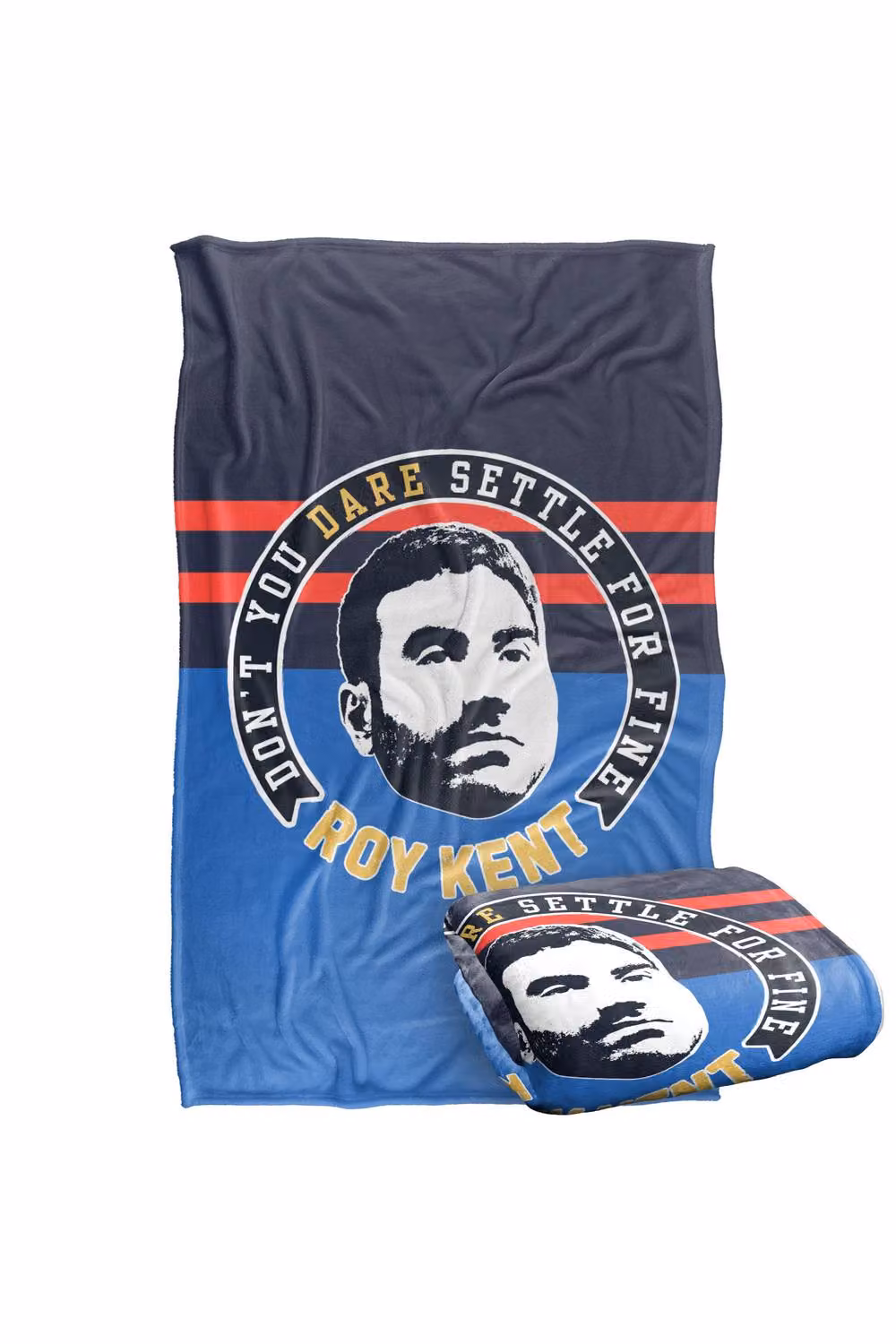 Warner Bros. Ted Lasso Roy Kent Dont Settle Super Soft Fleece Throw Blanket, W/D/H: 91 x 147 cm, Blue/Multicolour – 6