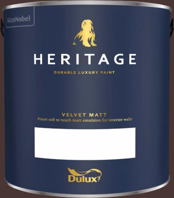 Dulux Trade Heritage Matt Dispersion Paint in Cherry Truffle, Brown and Multicolour, 2.5l