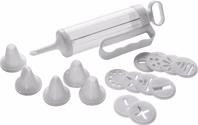 Orsina 3-Piece Cake Decorating Pen Set in Hot Pink and White with Piping Bag and Nozzles