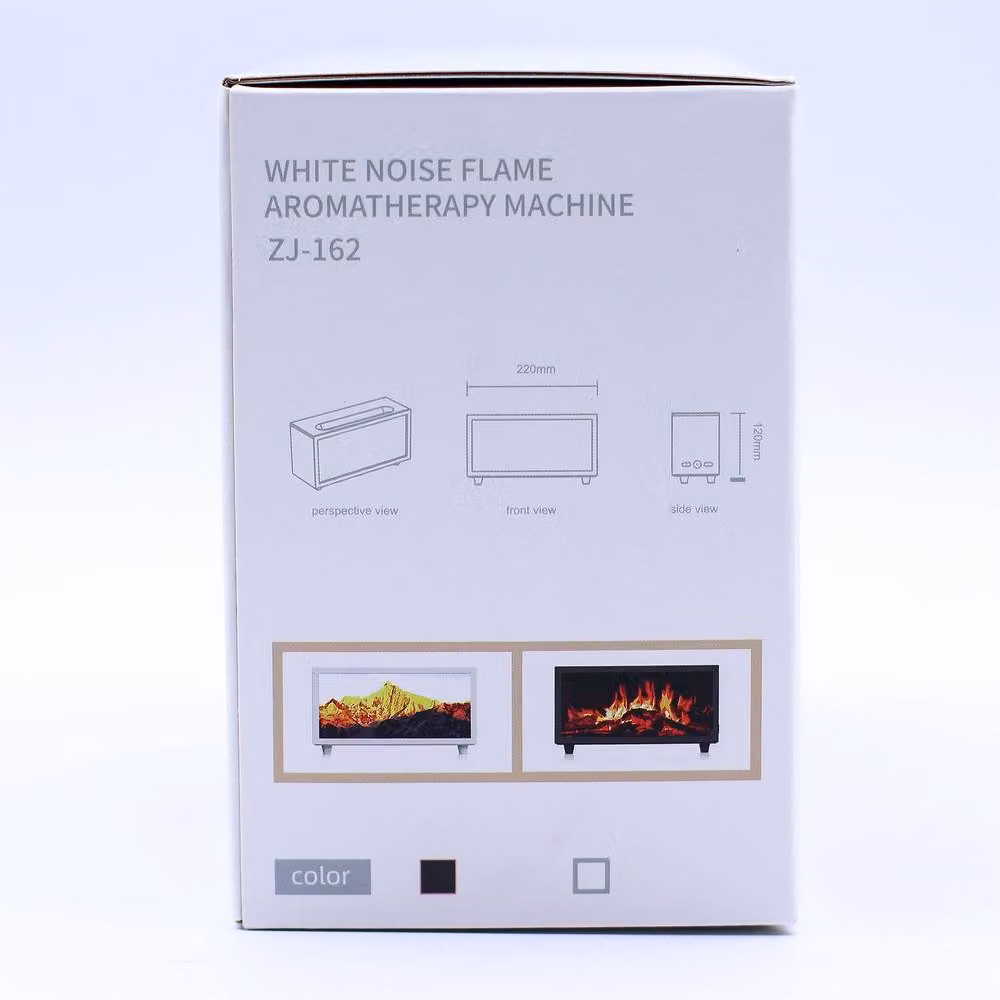Serenityy Flame-Effect Aroma Diffuser with Birdsong, Black USB Electric Tabletop Diffuser with Colour Change – 6
