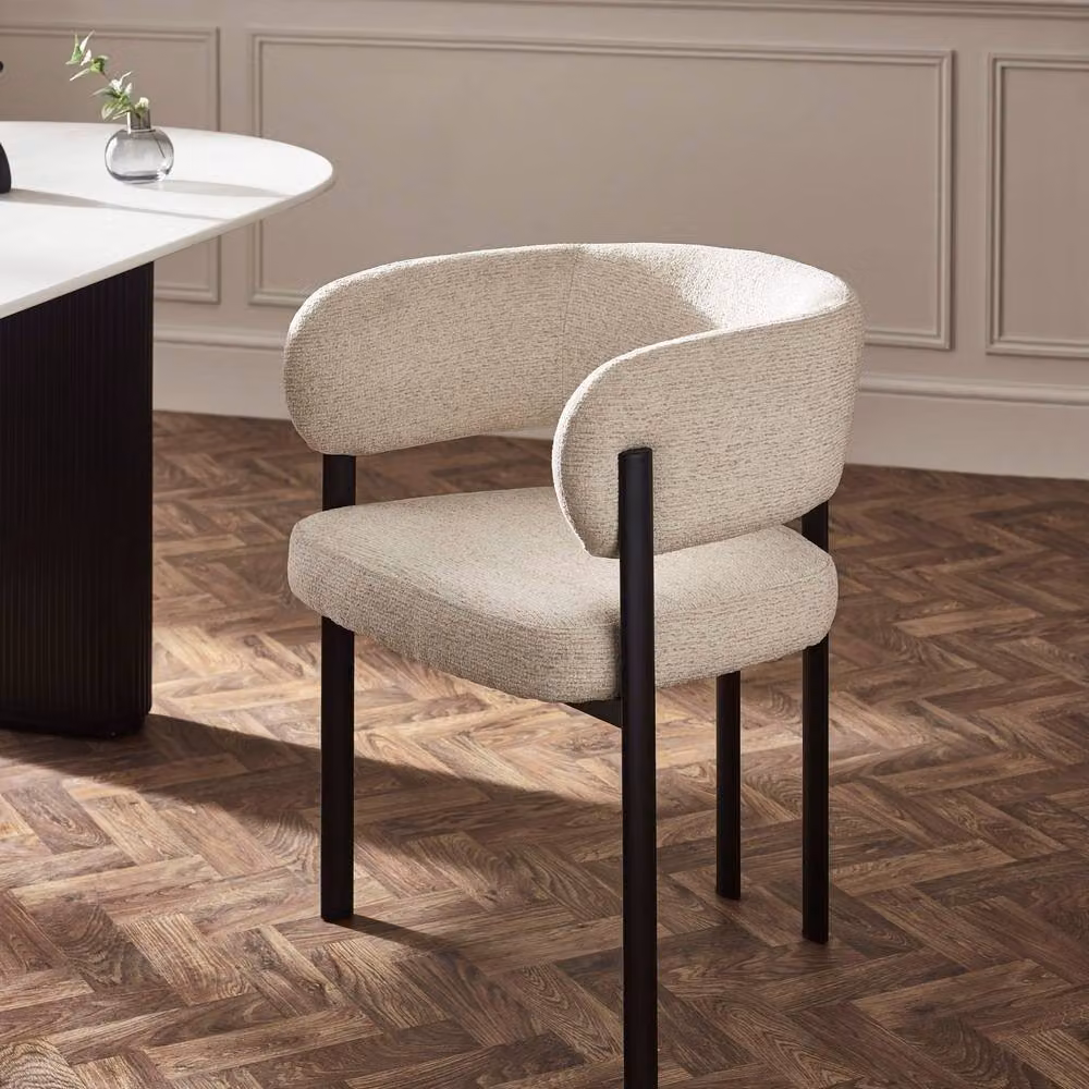 Cheshire Florentia Premium Cream Chenille Upholstered Dining Chairs - Set of 2 – 2