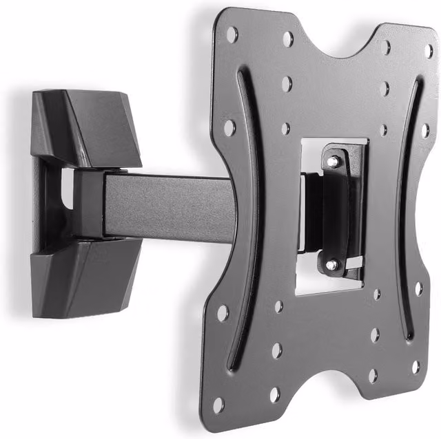 Tech Art Full Motion Single Arm TV Wall Mount Bracket for 23 to 43 inch Screens, Black