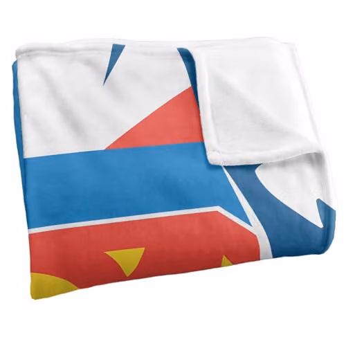 LOGOVISION Superman Day 2025 Chest Logo Super Soft Silky Touch Fleece Throw Blanket, White, W/D/H: 152 x 127 cm – 2