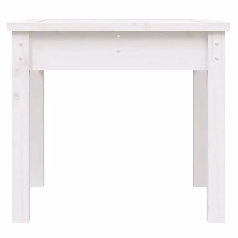 Berkfield Home Rustic White Solid Wood Pine Garden Bench W/D/H: 50 x 44 x 45 cm