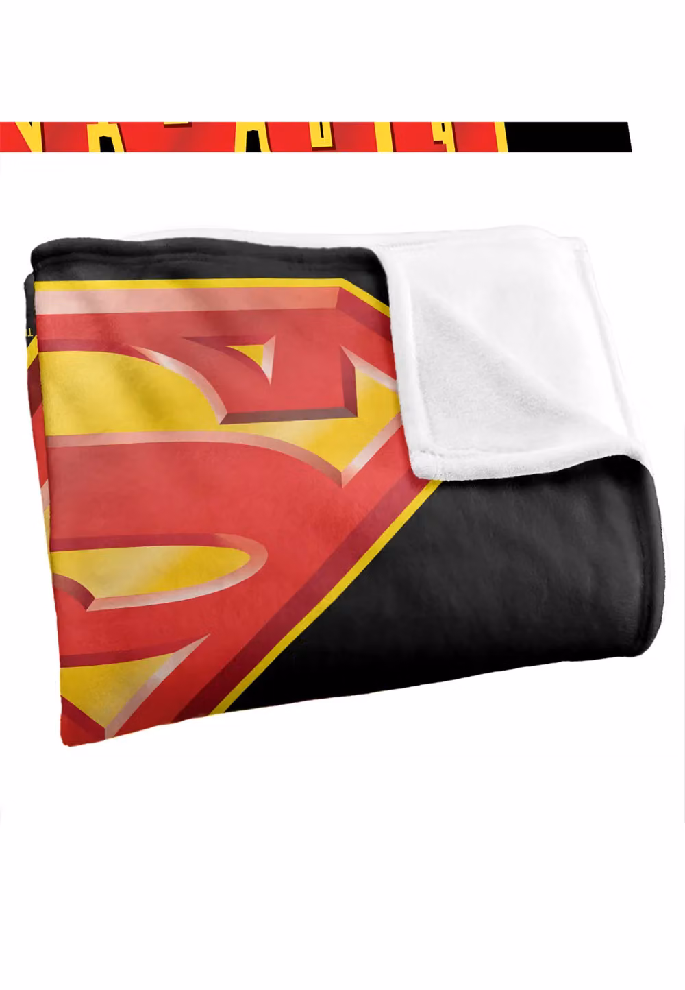Warner Brothers Superman Logo Officially Licensed Silky Touch Super Soft Throw Blanket, White and Multicolour, W: 152 cm, D: 127 cm – 2