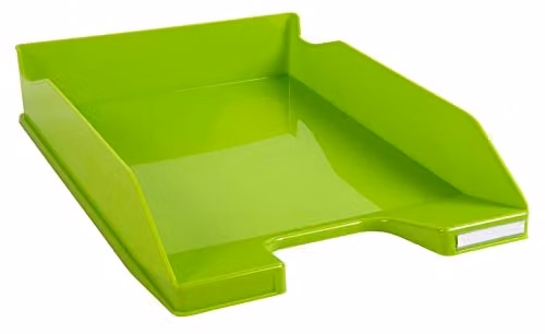 Exacompta Combo Midi A4 Letter Tray in Anise Green Glossy Plastic, W: 34.7 cm, D: 25.5 cm, H: 6.5 cm
