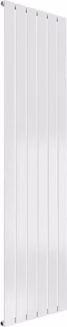 Bathroom Kingdom Flat White Single Flat Panel Vertical Steel Radiator H: 160 cm, W: 44 cm
