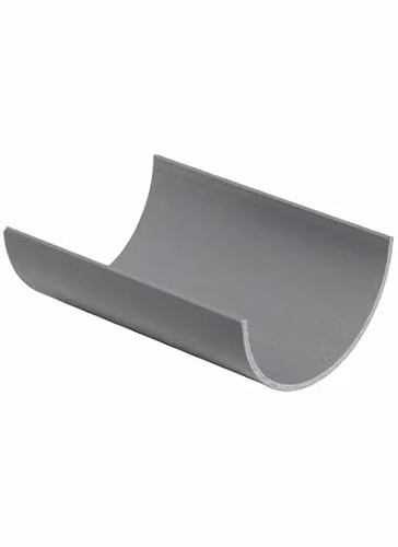 FloPlast Half Round PVC Gutter End Stop, 75mm, Grey