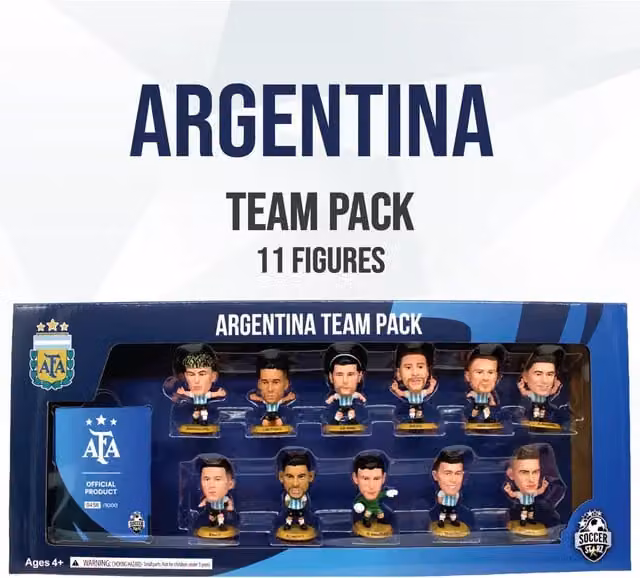 SoccerStarz Argentina AFA 11 Figure Mini Character Team Pack in Blue, Gold and Multicolour