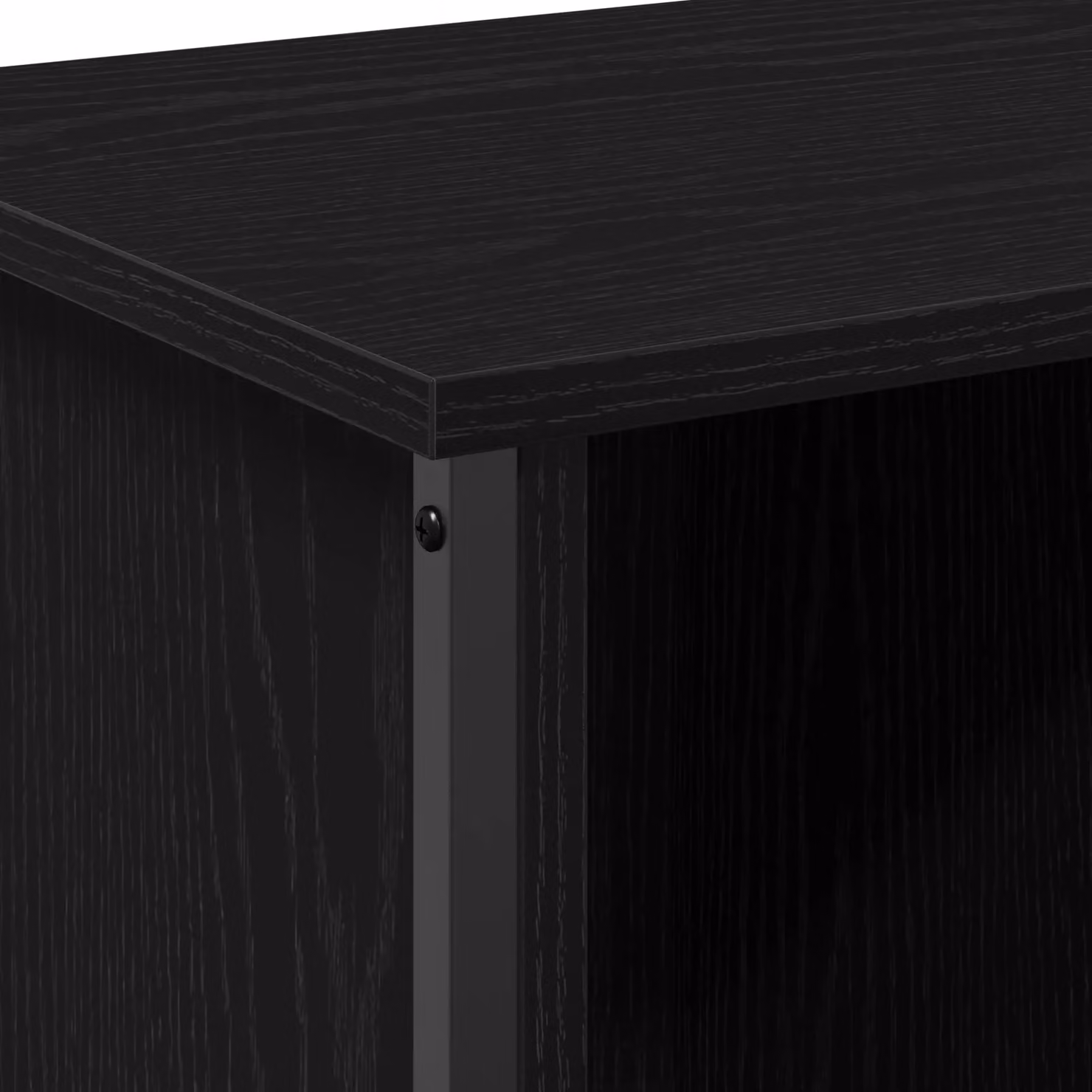 Berkfield Home Black Oak Entertainment Centre in Black Oak and Metal – 5
