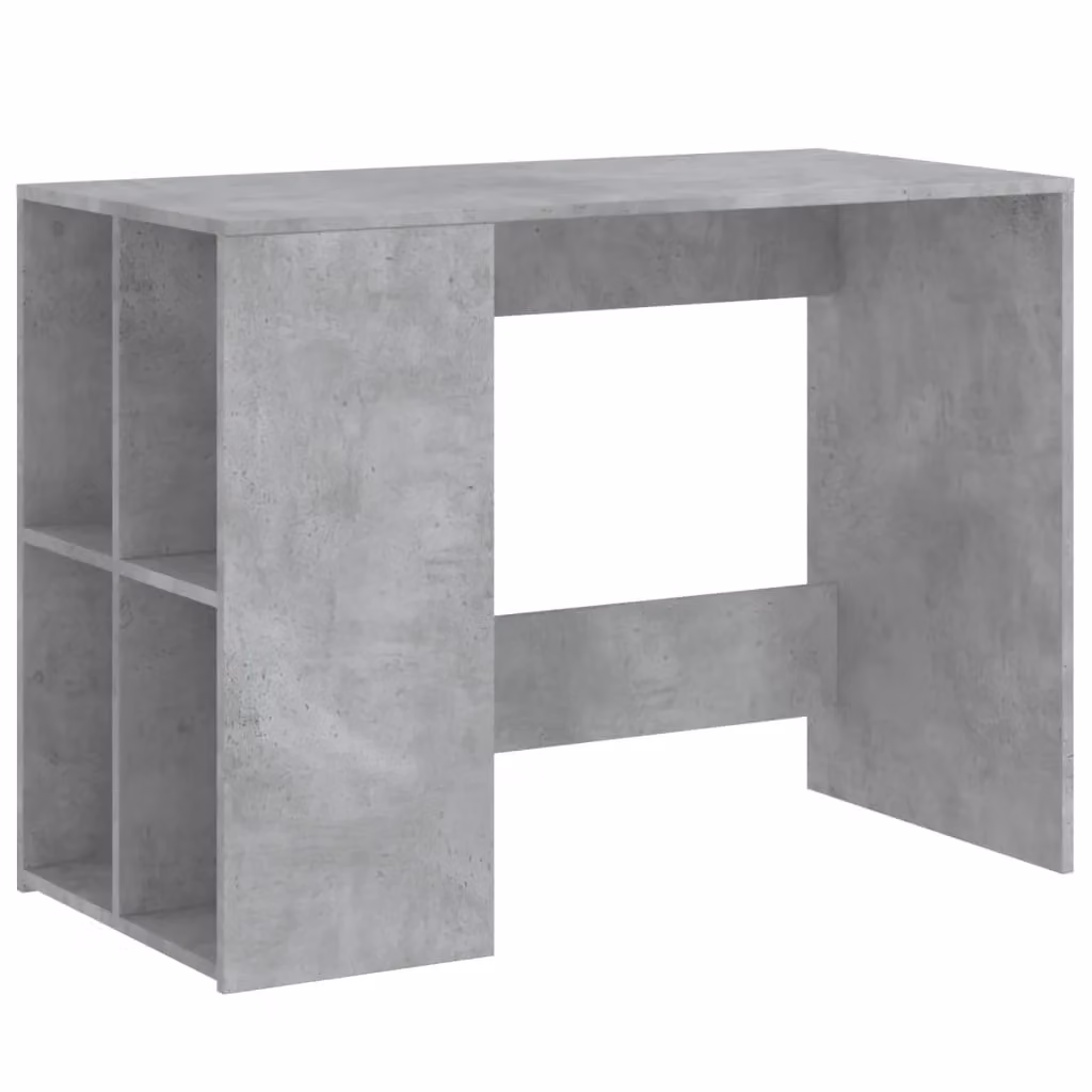 Berkfield Home Writing Desk in Concrete Grey, Engineered Wood, W/D/H: 102 x 50 x 75 cm – 2