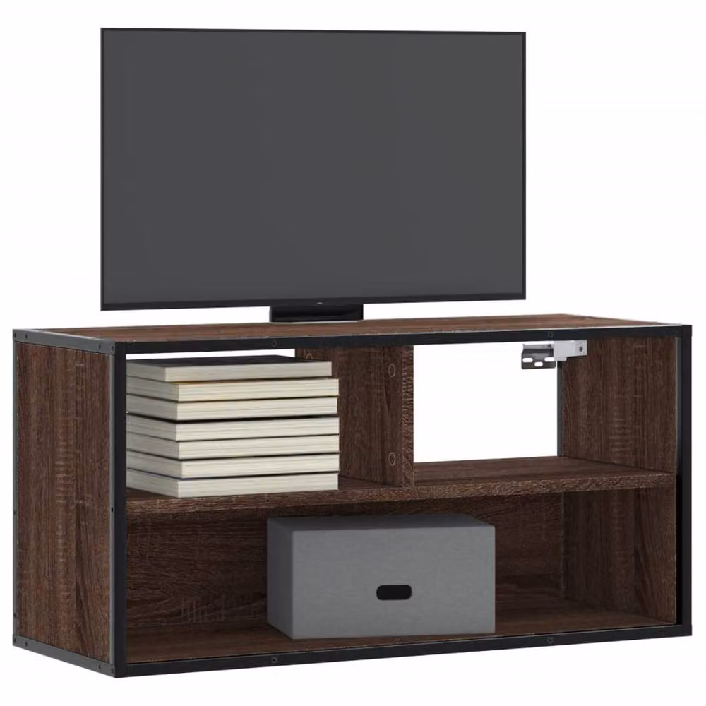 Berkfield Home Industrial TV Cabinet in Brown, W/D/H: 80 x 31 x 39.5 cm – 2