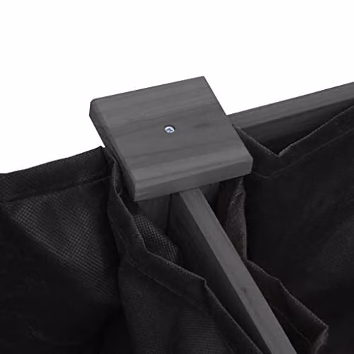 vidaXL Grey Solid Wood Fir Planter with Liner W: 161 cm, D: 45 cm, H: 76 cm – 3