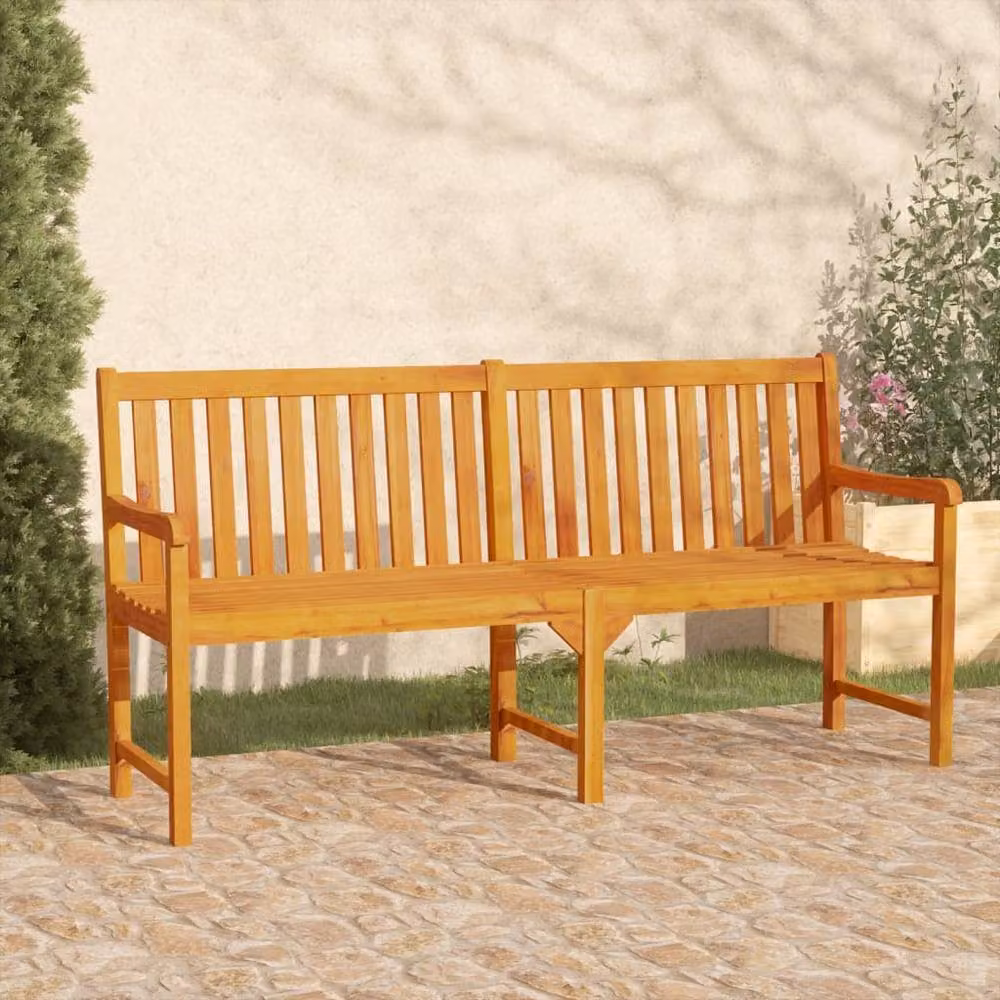 Berkfield Home Classic Garden Bench in Brown Solid Oiled Acacia Wood, Width: 180 cm – 2