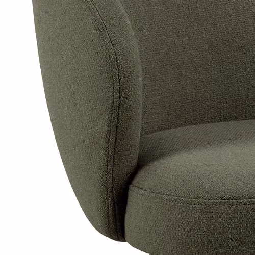 Furniture To Go Soli Round Dining Table in Oak and Black with 4 Darlene Green Swivel Chairs, W/D: 120 x 75 cm – 7