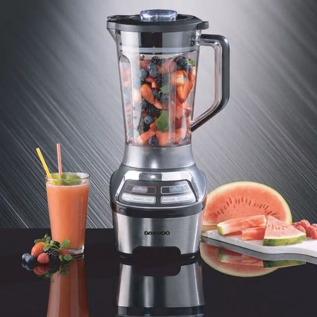 Daewoo Samurai Pro 1200W Smoothie Maker and Ice Crusher with 1.85L Jug, Black, 2L Capacity – 1