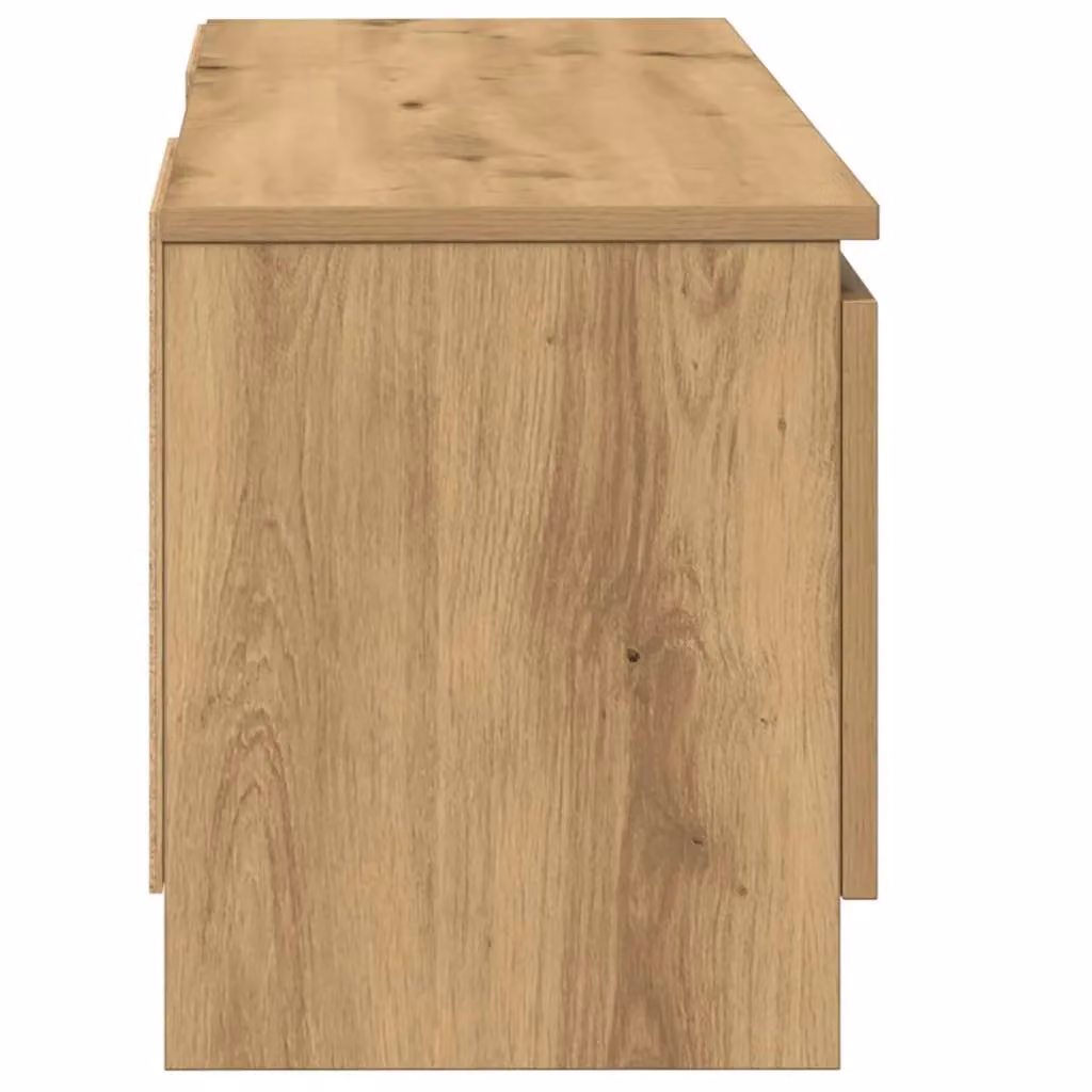 Berkfield Home Artisan Oak TV Cabinet in Brown, W/D/H: 102 x 30 x 36 cm – 4