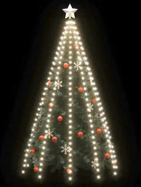 Berkfield Home Christmas Tree Net Lights with 300 Cool White LEDs, 300 cm, Green – 1