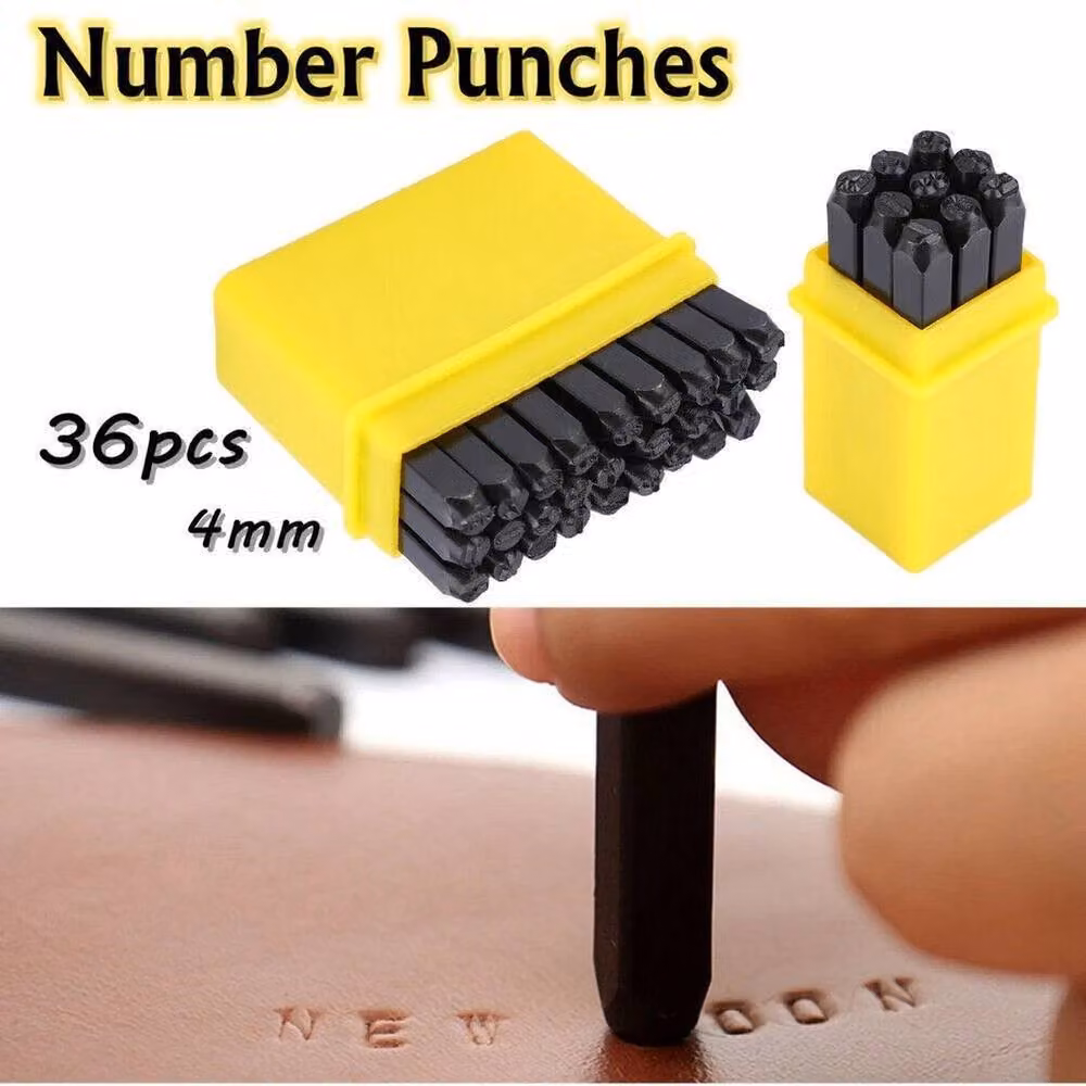 Kelvenix 36-Piece Number and Letter Steel Stamp Punch Set in Black – 2