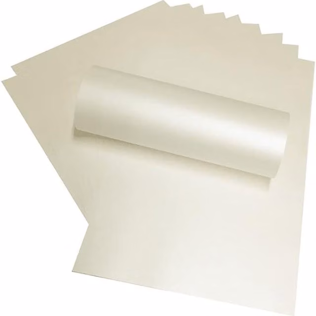 Syntego Pack of 10 Ivory Quarzo Construction Paper, 30.48 x 30.48 cm