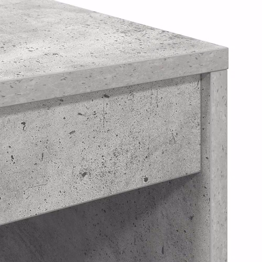 Berkfield Home Writing Desk in Grey MDF with Concrete Look, W: 70 cm, D: 50 cm, H: 76 cm – 4