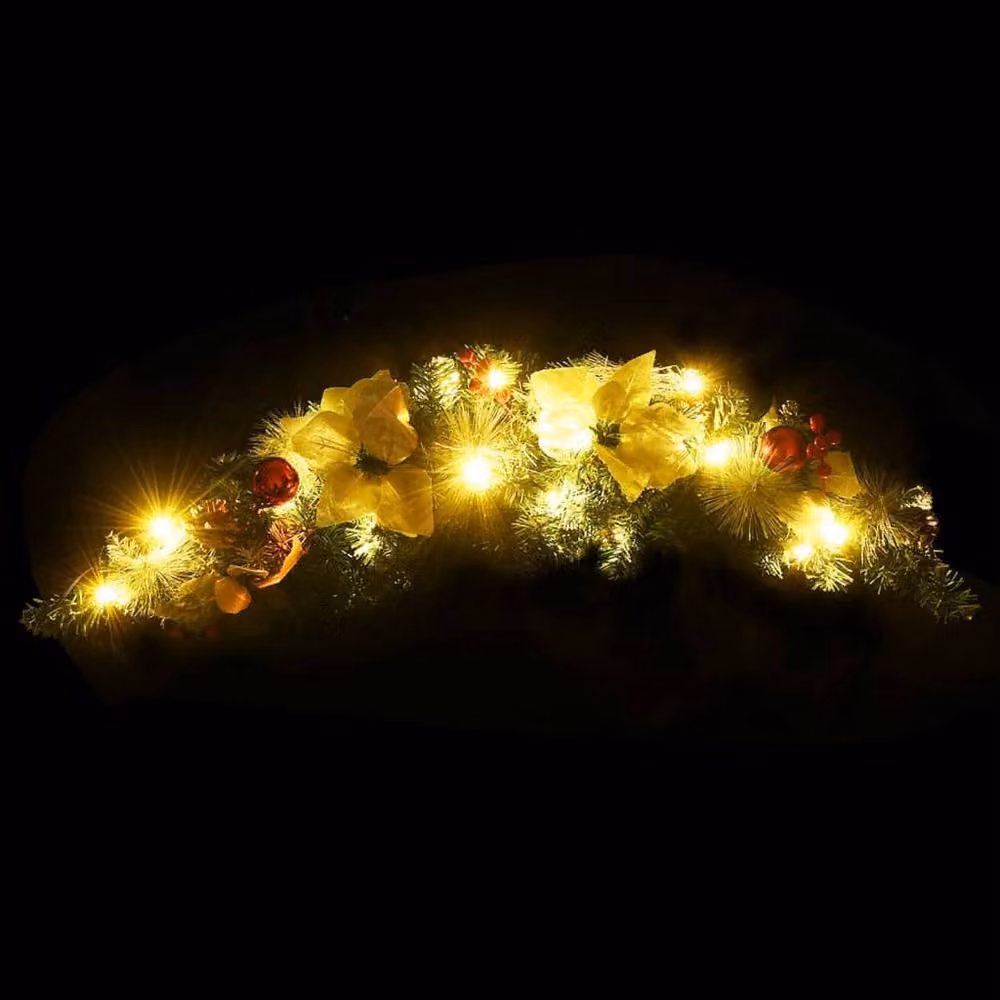 Berkfield Home Beautiful Christmas Arch with LED Lights, Green, 90 cm – 3