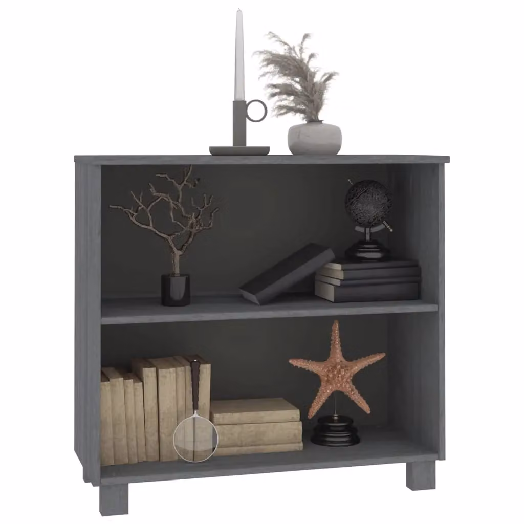 Berkfield Home Hamar Sideboard in Dark Grey Solid Pine, W: 85 cm, D: 35 cm, H: 80 cm – 4