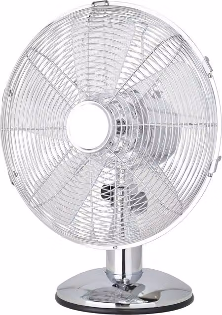 Status Silver Chrome Oscillating Table Fan, Diameter: 42 cm
