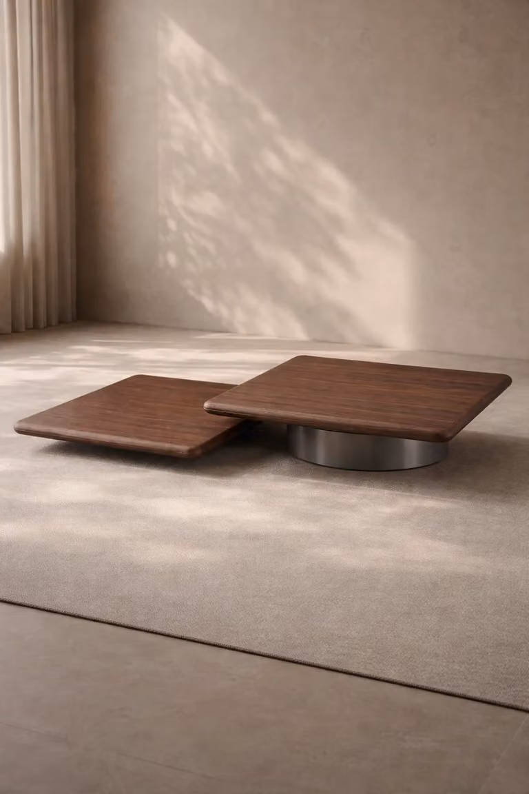 Tommy Franks Lakeside II Coffee Table in Walnut and Grey
