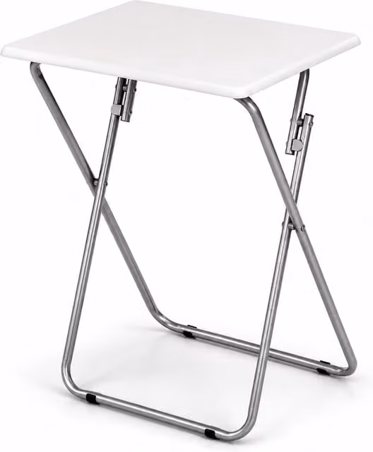 Oypla Lightweight Portable Folding Snack Tray Table in White