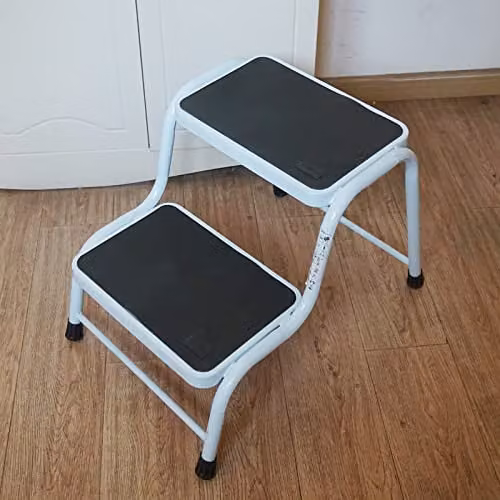 Gr8 Home Double Step Caravan Stool in Silver, W/D/H: 40.0 x 43.5 x 63.0 cm – 1