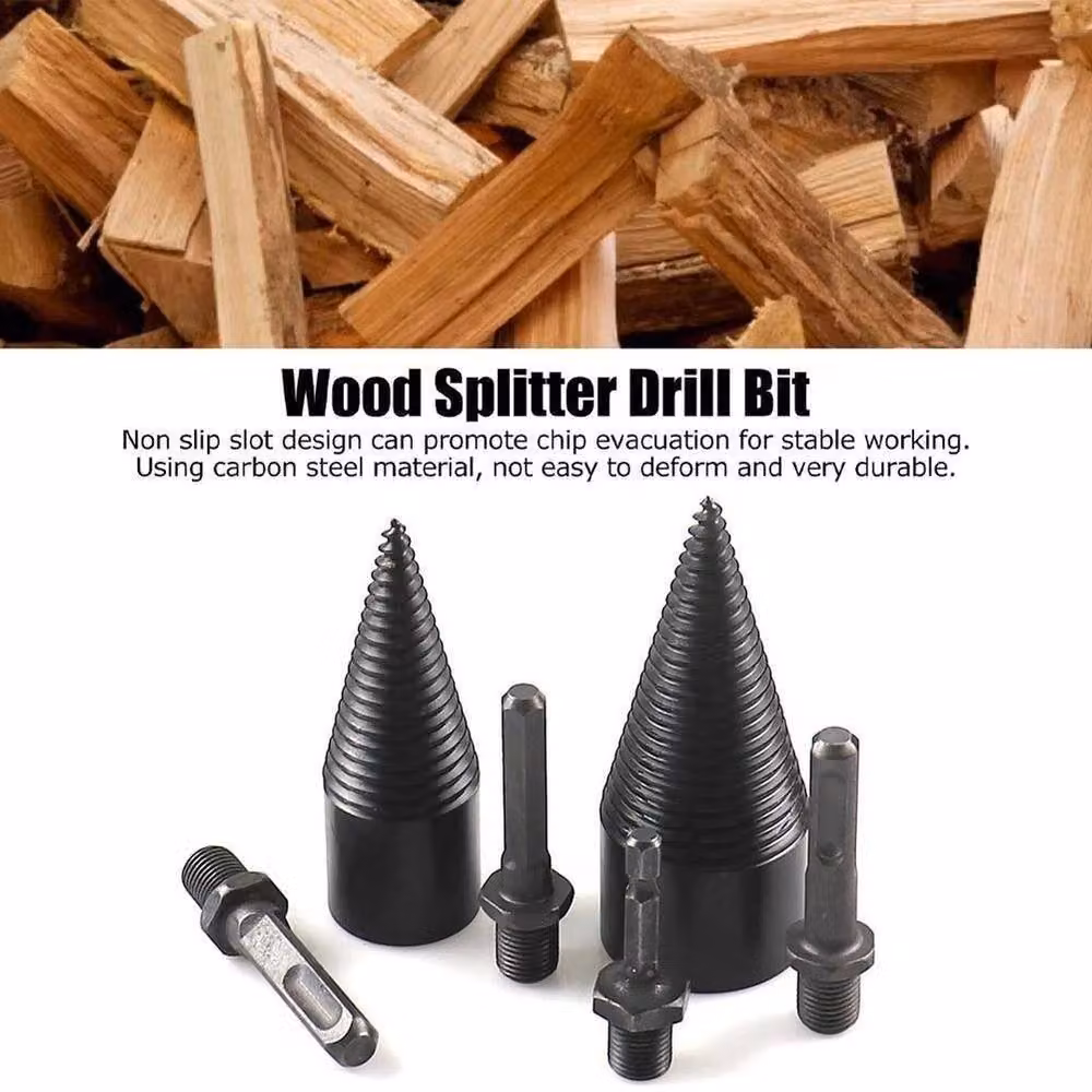 FLAVORA Black Electric Hammer Drill Bit for Firewood Splitting, W: 520 mm – 4